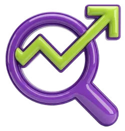 Magnifying Glass with Arrow Up